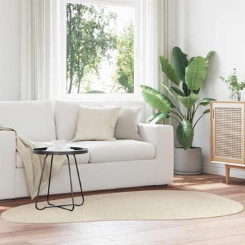 vidaXL Tapijt HUARTE Beige 140 x 200 cm Polyester, Verzenden