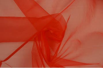 15 meter organza stof - Rood, Verzenden, 120 cm of meer, Polyester, Rood