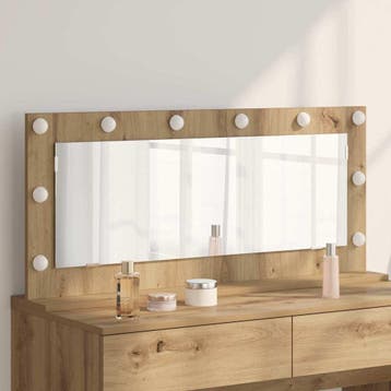 vidaXL Make-up Spiegel Artisan Eiken 100 x 45 x 18 cm, Verzenden, Nieuw