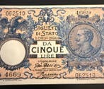 Italie. - 5 Lire - 29/07/1918 Floreale - Gigante BS 12E;