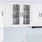 vidaXL Wandglas Kasten Hoogglans wit 40 x 31 x 80 cm Bewerkt, Verzenden, Nieuw