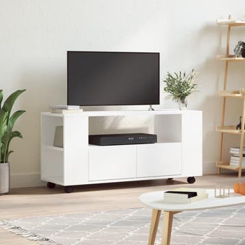 vidaXL Tv-meubel 102x34,5x43 cm bewerkt hout wit, Verzenden