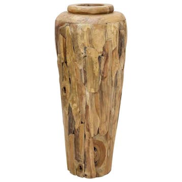 vidaXL Decoratievaas 40x100 cm massief teakhout, Verzenden