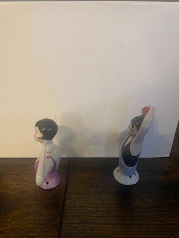 Beeldje - Half doll pair (2) - Porselein
