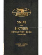 1939 HUMBER SNIPE AND SIXTEEN INSTRUCTIEBOEKJE ENGELS, Ophalen of Verzenden