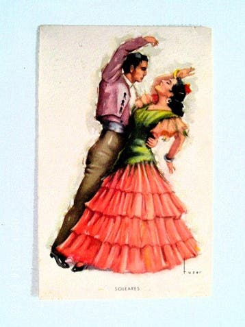 Espagne - Série de 6 Cartes Postales Arte Flamenco -, Gelopen