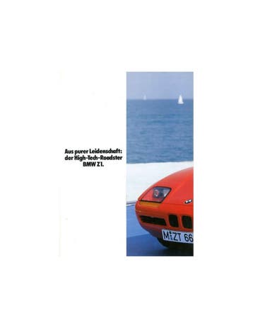 1987 BMW Z1 BROCHURE DUITS, Ophalen of Verzenden, Nieuw