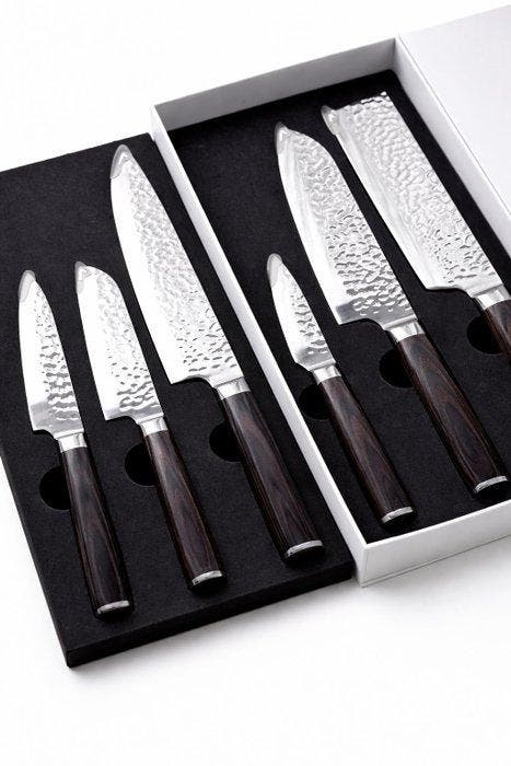 Japan Shinrai Knives - 6 Piece professional knives set -, Antiquités & Art, Antiquités | Ustensiles de cuisine