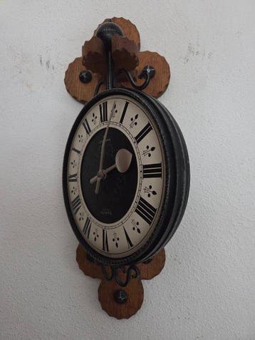 Horloge murale - Bois - 1970-1980 - Horloge Junghans séparée, Antiquités & Art, Antiquités | Horloges
