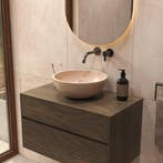 Salenzi Travertin Light Waskom 40x40x15cm Diep Opbouwmodel, Doe-het-zelf en Bouw, Ophalen of Verzenden, Nieuw, Overige typen