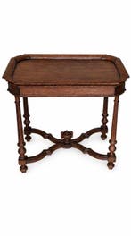 Table dappoint - bois de chêne - Côtés coulissants