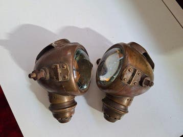 Italo maccanteli - Lamp (2) - massief brons - Set originele