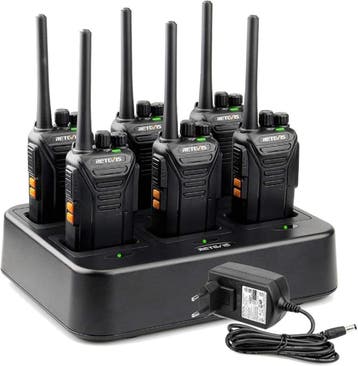6x Portofoon met lader | OP = OP | Professionele kwaliteit, Telecommunicatie, Verzenden, Nieuw, Portofoon of Walkie-talkie, Met broekklem