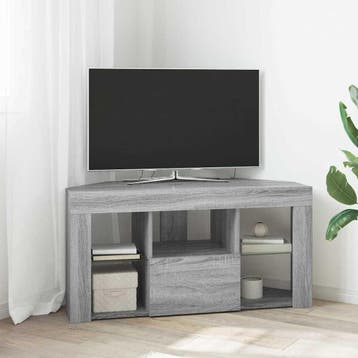 vidaXL Hoek LED TV Cabinet 100 x 40 x 50 cm Grijs Sonoma, Huis en Inrichting, Verzenden, Nieuw