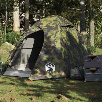 vidaXL Koepeltent 2-persoons waterdicht camouflage, Verzenden