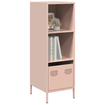 vidaXL Hoge kast 35x39x103,5 cm staal roze, Verzenden, Nieuw