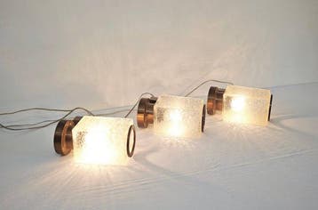 Wandlamp (3) - Muranoglas - Set van 3 Applique Italia
