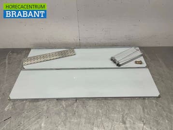 HCB RVS Dubbel wandschap schap 160 x 40 cm Horeca, Ophalen of Verzenden, Nieuw in verpakking