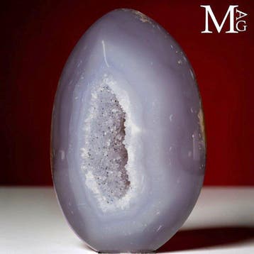 Lavendelblauw-agaatgeode-ei Sprankelende drusy-kwarts