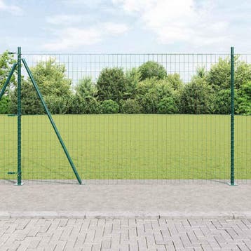 vidaXL Euro-hek met betonnen voetstuk 25 x 1,2 m PVC-Coated, Tuin en Terras, Verzenden, Nieuw