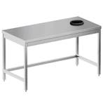 Afruimtafel | STANDARD LINE EVO | RVS | Afvalverwerkingsgat, Verzenden, Nieuw in verpakking