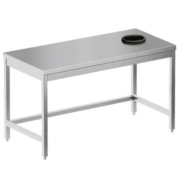 Afruimtafel | STANDARD LINE EVO | RVS | Afvalverwerkingsgat, Verzenden