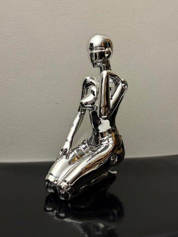 GF Exclusives - Chrome Female Robot Sculpture Artwork By: GF