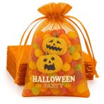 Fako Bijoux - Organza Zakjes Met Print - Halloween - Pompoen, Diversen, Verzenden, Nieuw