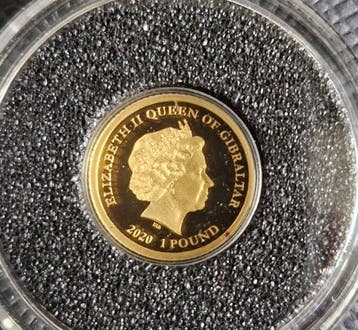 Gibraltar. 1 Pound 2020 Europees Kampioenschap 2021 (Zonder