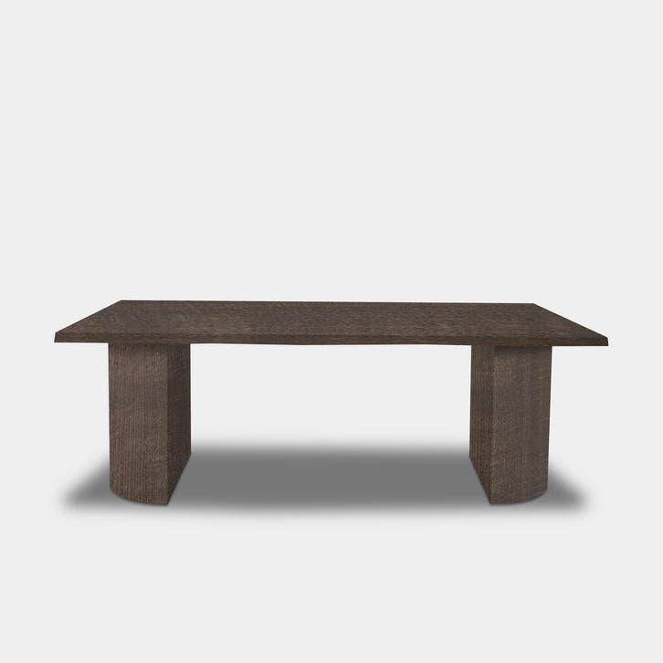 Tafel Boomstam Eikenhout  Half Rond  260x100, Huis en Inrichting, Tafels | Eettafels