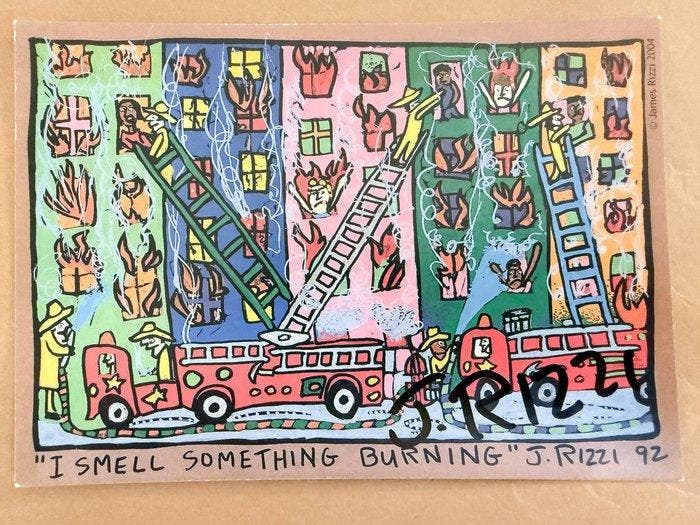James Rizzi (1950-2011) - New York Fire Engine, Antiek en Kunst, Kunst | Designobjecten
