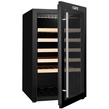 Wijnkoelkast | 118L (40x 75cl) | Zwart | 1 Zone |, Verzenden, Nieuw in verpakking