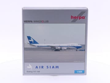 Schaal 1:500 Herpa 507134 Air Siam Boeing 747-100 Reg.Nr...., Ophalen of Verzenden, Gebruikt