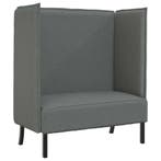 vidaXL Hoog rugbank / zetel 101cm Donkergrijs Stof, Verzenden