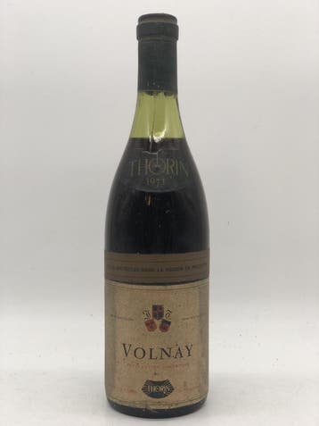 1 x 75cl Volnay Maison Thorin 1971 (Bourgogne, rood), Ophalen of Verzenden, Rode wijn