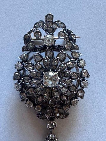 Hanger - 18 karaat Witgoud - Diamant
