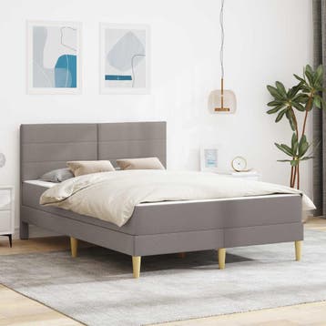 vidaXL Bedframe 120 x 200 cm Taupe, Verzenden, Nieuw