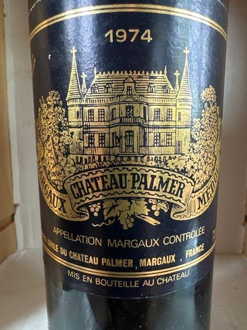1974 Château Palmer - Margaux 3ème Grand Cru Classé - 1 Fles, Nieuw