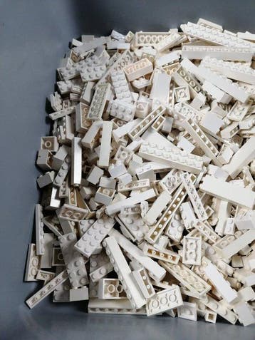 Lego - geen serie - 01. Partij van 1000 witte bouwstenen -