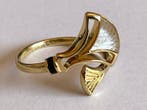 René Lalique - «Larcade» - plaqué or, cristal, émail - Bague
