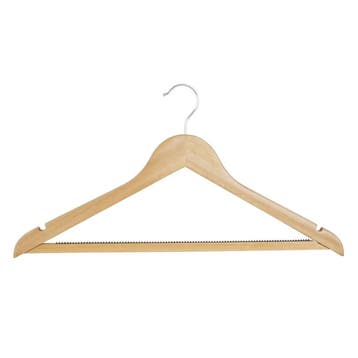Kledinghangers | Hout | Naturel | 10 Stuks | 231mm Bolero, Verzenden