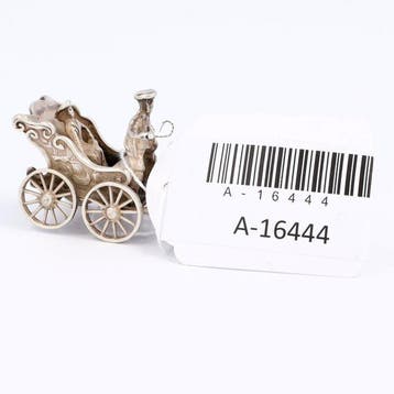 o.a. J. Weeda - Rijtuigen - Beeldje (2) - .835 zilver, Antiquités & Art