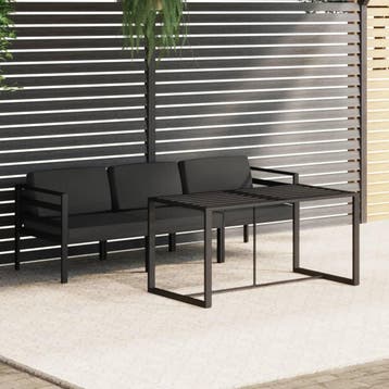 vidaXL 4-delige Loungeset met kussens aluminium, Verzenden, Loungeset