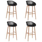 vidaXL Barstoelen 4 st zwart, Verzenden, Nieuw