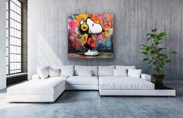 ERIC BRUMETTE - DJ SNOOPY SAVED MY LIFE 12 - Toile L -, Antiek en Kunst