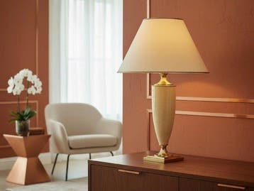 Maison Le Dauphin - Lamp - Keramiek, Messing, Goudkleurig