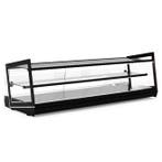 Neutrale Vitrine | KUBE | Zwart | 2 Niveaus |, Verzenden