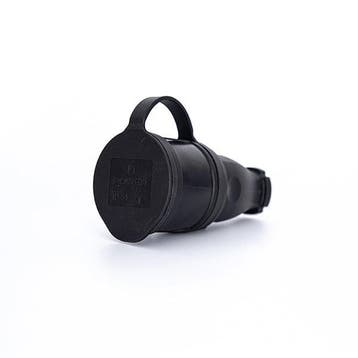 Power Solid Plug 16A Rubber Grounded IP54 Black - PWC161VS, Bricolage & Construction, Verzenden