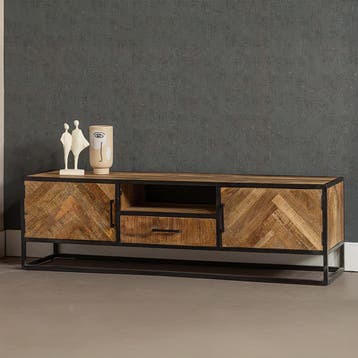 Tv-meubel Mangohout Gwenn 165 cm, Verzenden