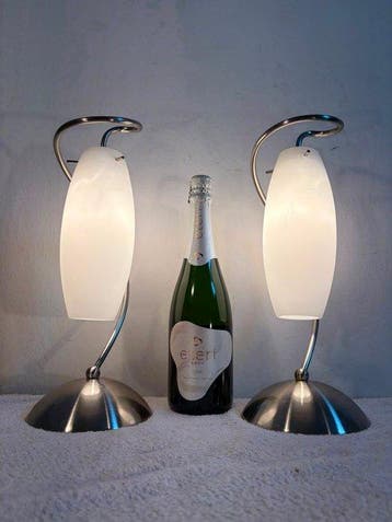 HPI - Tafellamp (2) - Staal, Glas, Nieuw